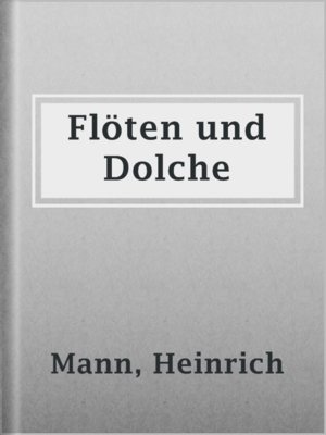 cover image of Flöten und Dolche